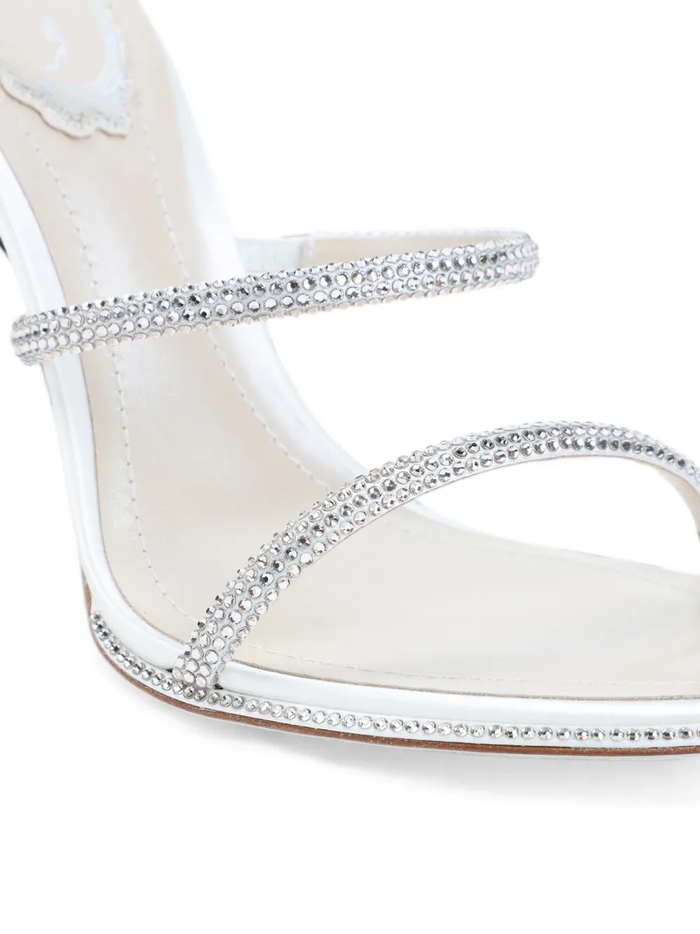 René Caovilla Cleo crystal-embellished sandals Zilver
