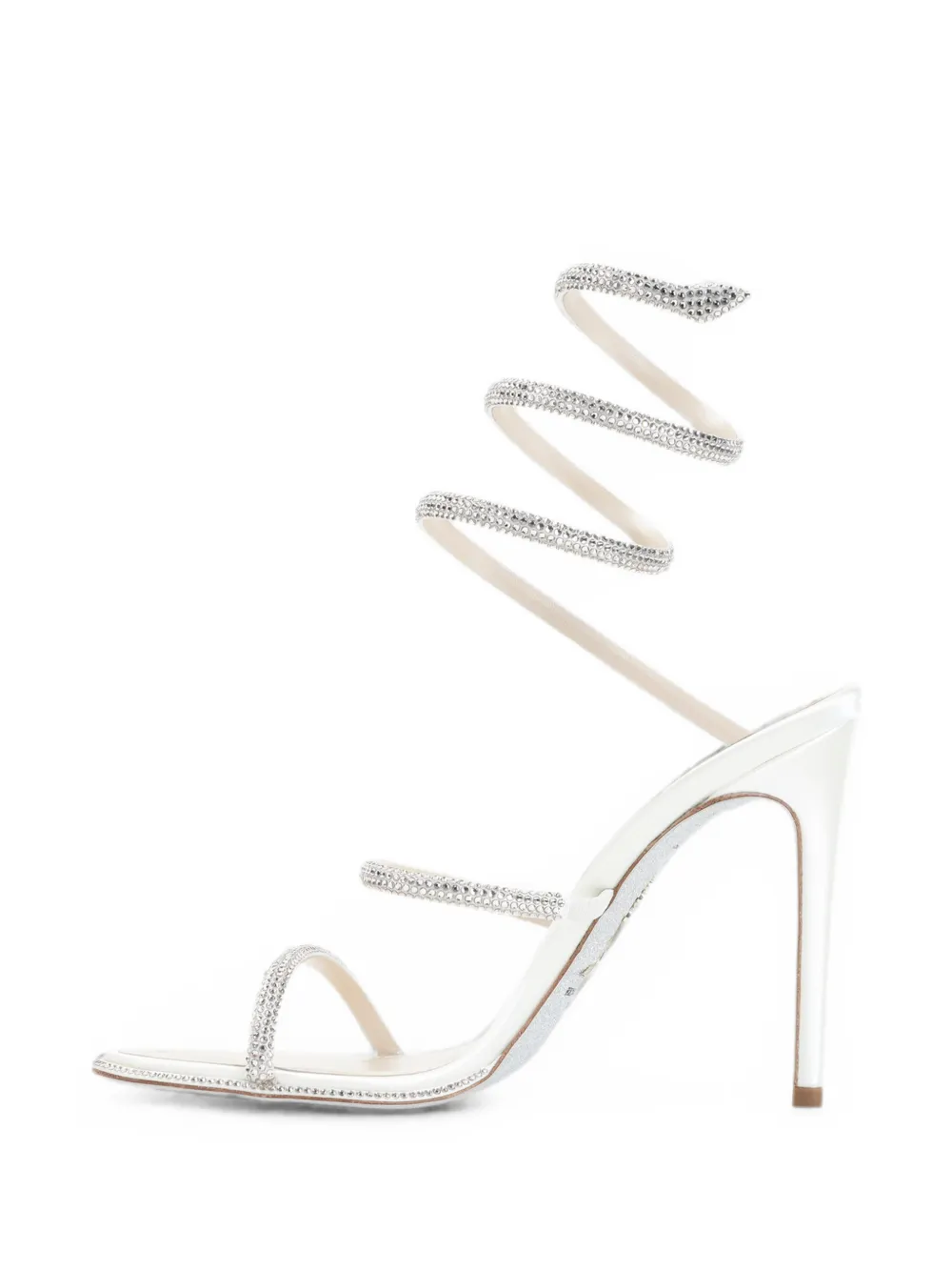 René Caovilla Cleo crystal-embellished sandals Zilver