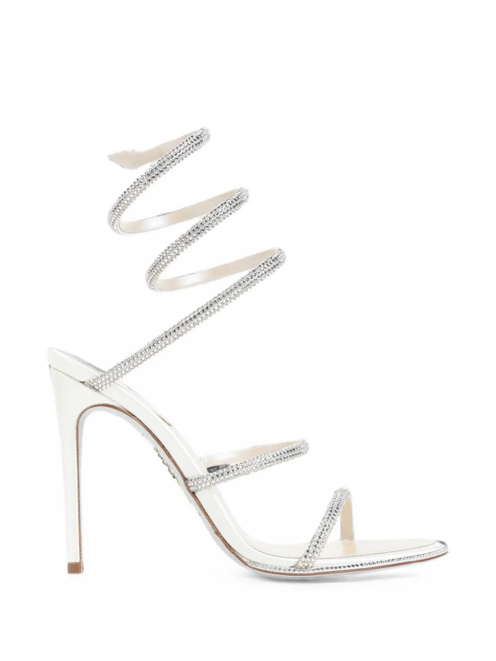 René Caovilla Cleo crystal-embellished sandals - Silber