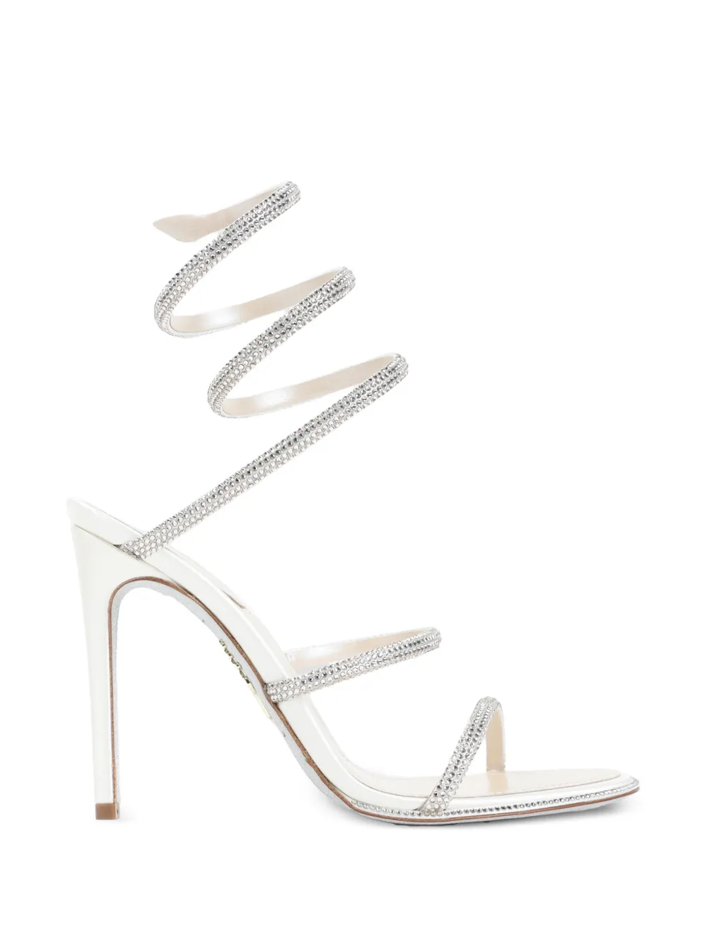 René Caovilla Cleo crystal-embellished sandals Zilver