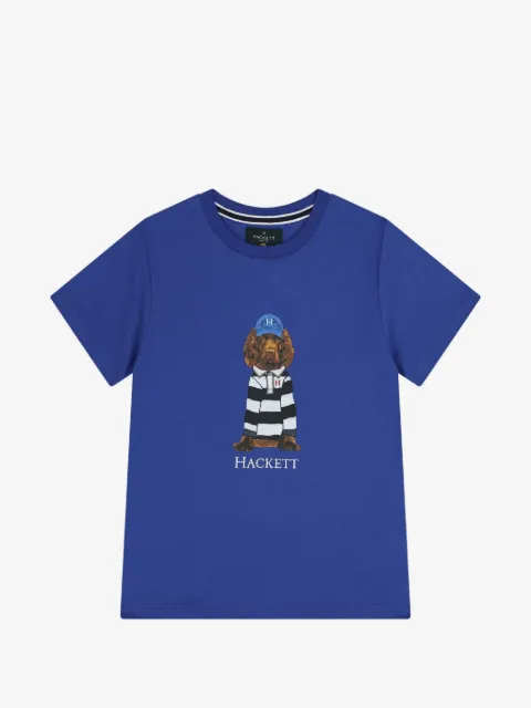 Hackett London dog-print crew-neck T-shirt