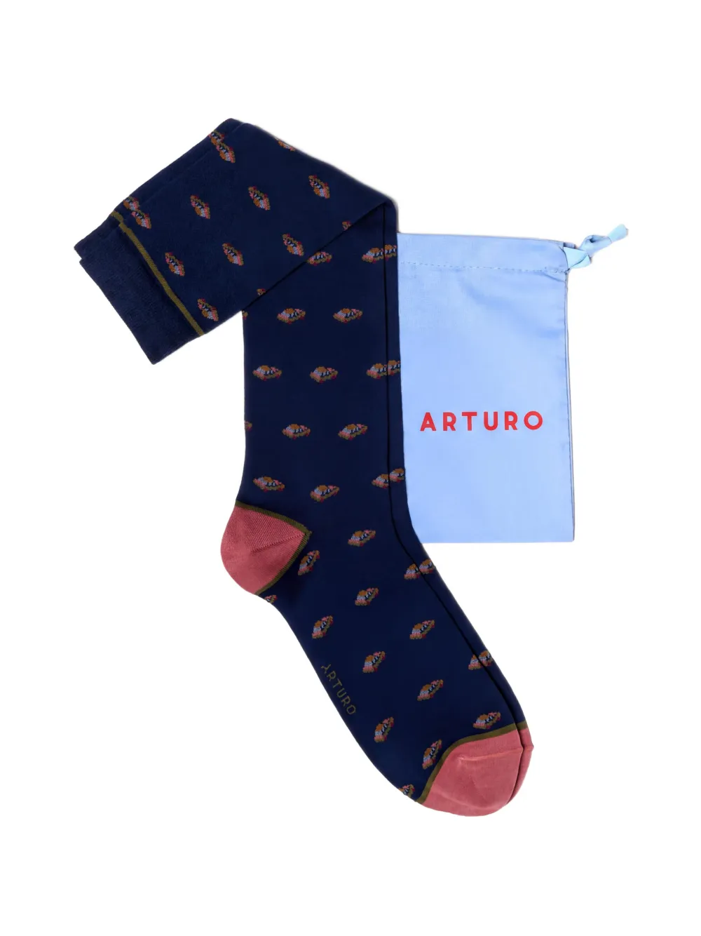 ARTURO car-print socks - Blau