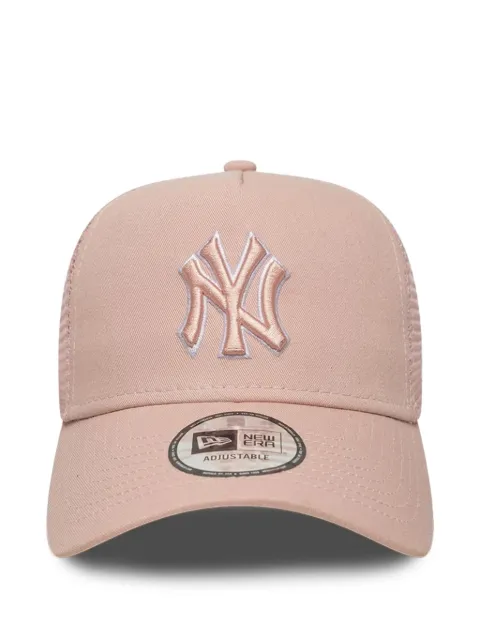 NEW ERA CAP embroidered-logo mesh-panel trucker cap