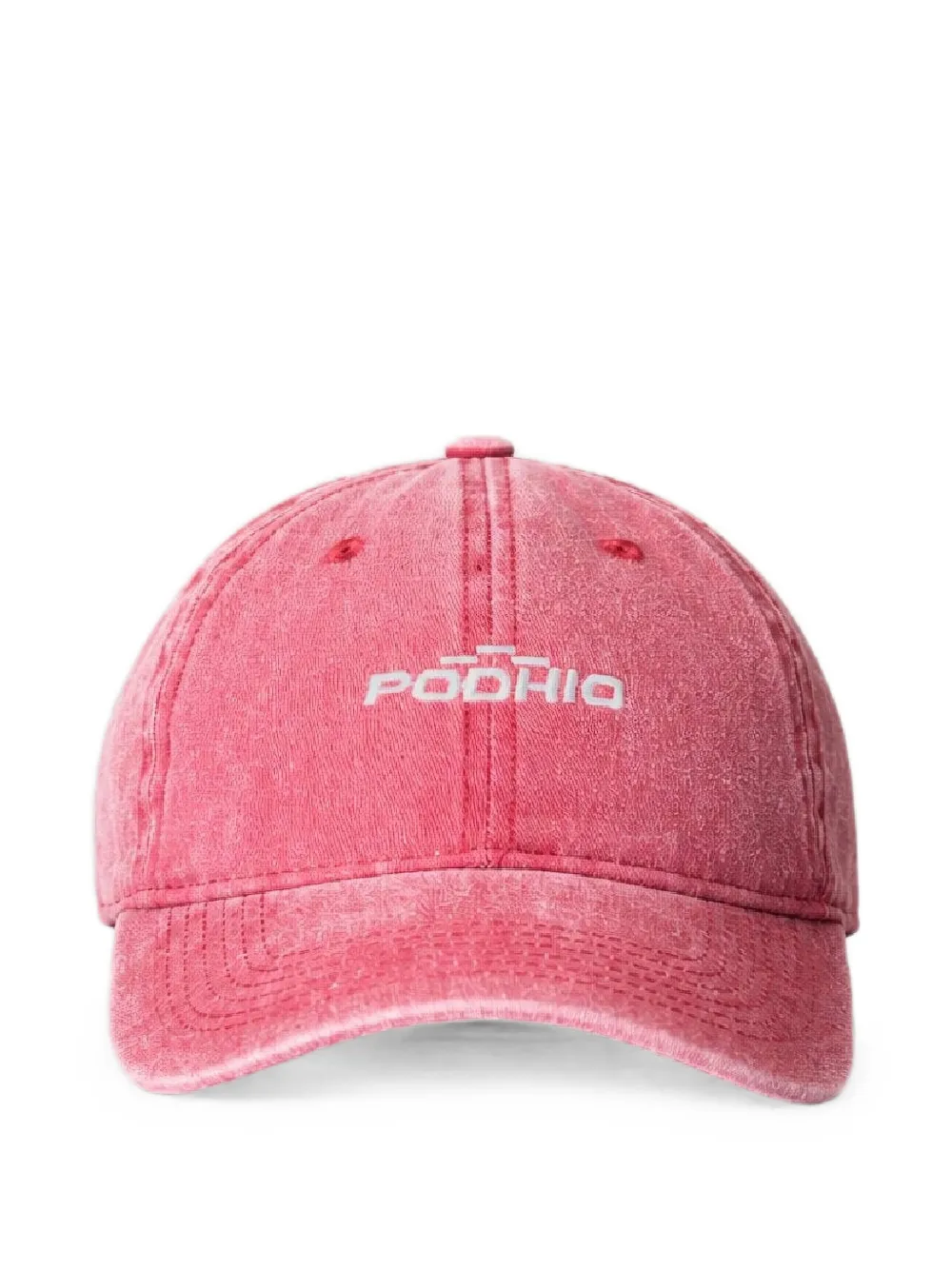 PODHIO logo-embroidered washed baseball cap - Rosso