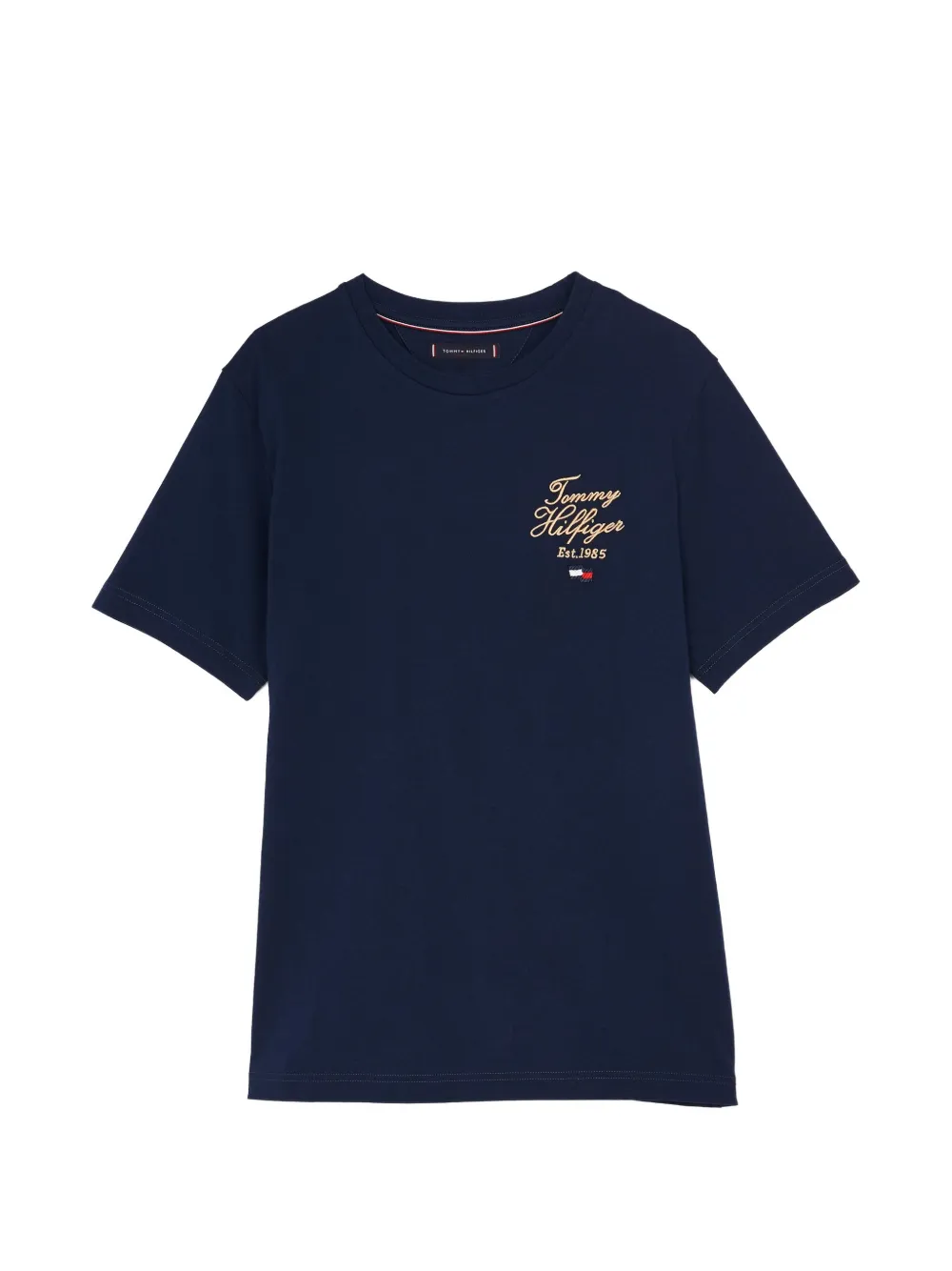 Tommy Hilfiger 로고 자수 티셔츠 | 블루 | Image 1