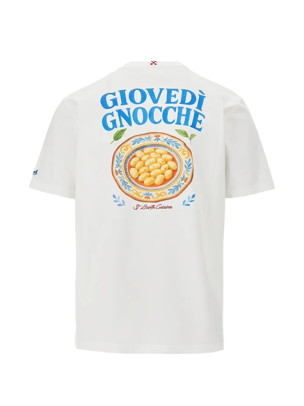 MC2 Saint Barth Portland wit T-shirt met Giovedì Gnocchi-illustratie