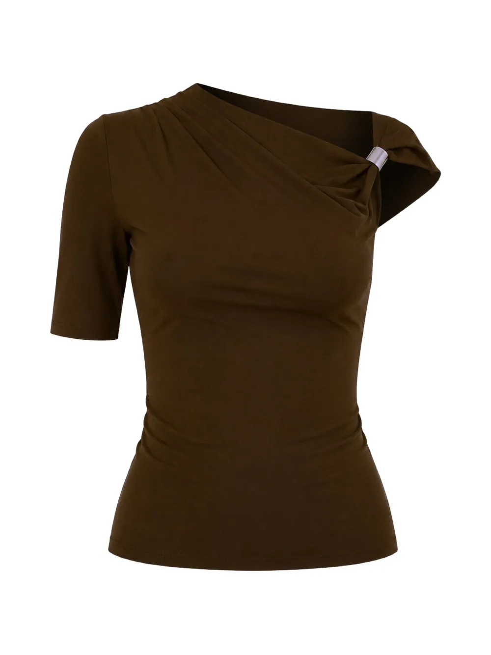 kaos one-shoulder ring-detail top - Braun