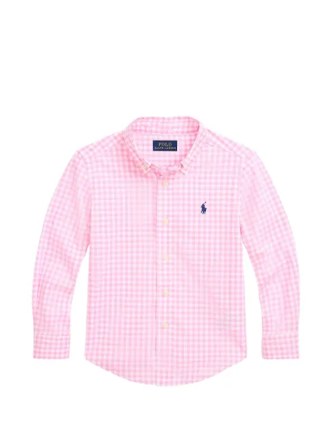 POLO RALPH LAUREN KIDS gingham-ternet skjorte med knapper