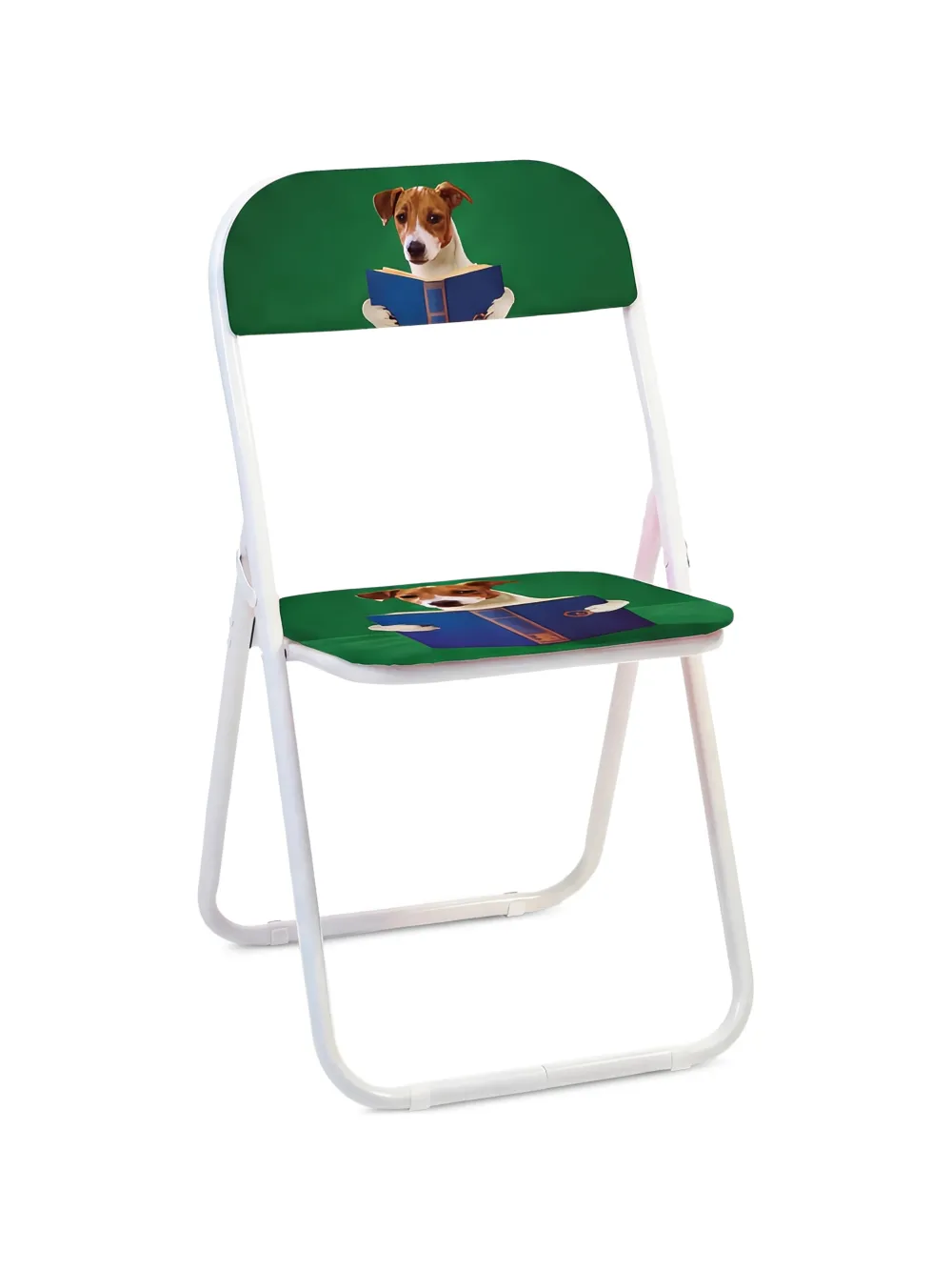 Seletti chaise pliante Toiletpaper à imprimé chien - Blanc Seletti chaise pliante Toiletpaper à imprimé chien - Blanc
