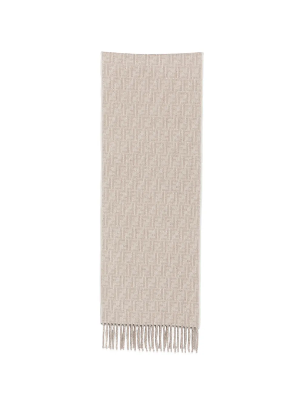 FENDI FF motif fringed scarf