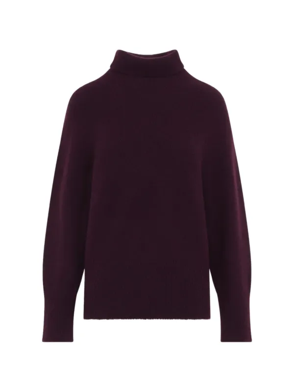 Giorgio Armani Roll-neck Cashmere Sweater in Purple