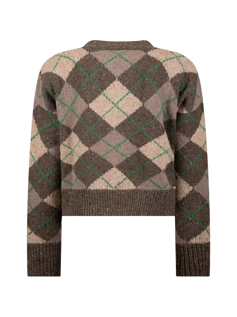 Weekend Max Mara argyle-knit button-up cardigan Bruin
