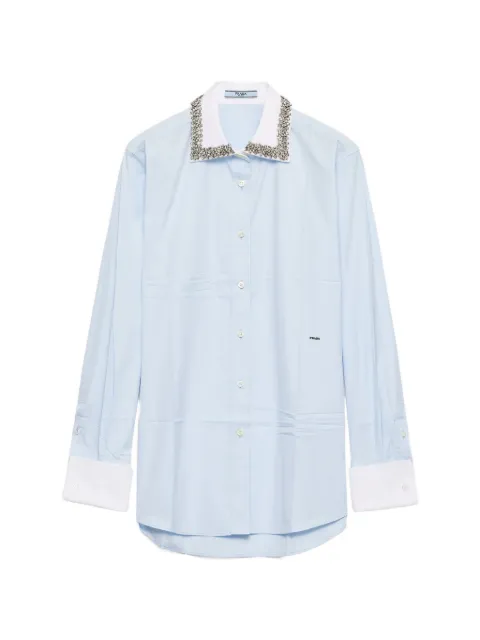 Prada embroidered poplin shirt