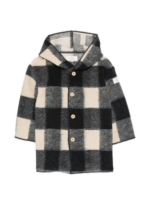 TEDDY & MINOU check-pattern hooded jacket