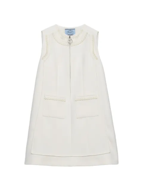 Prada embroidered natté-fabric mini dress