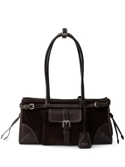 Prada Bonnie medium corduroy and leather handbag