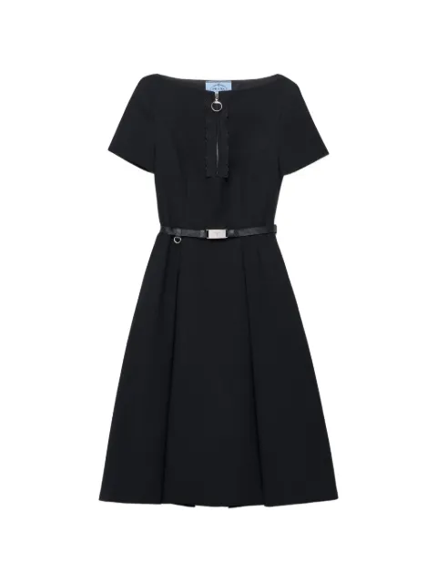 Prada embroidered natté-fabric dress
