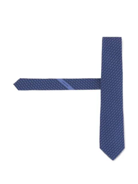 Ferragamo Gancini-pattern silk tie