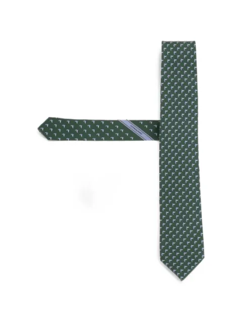Ferragamo shark print silk tie