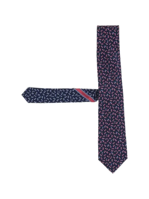 Ferragamo dragonfly print silk tie