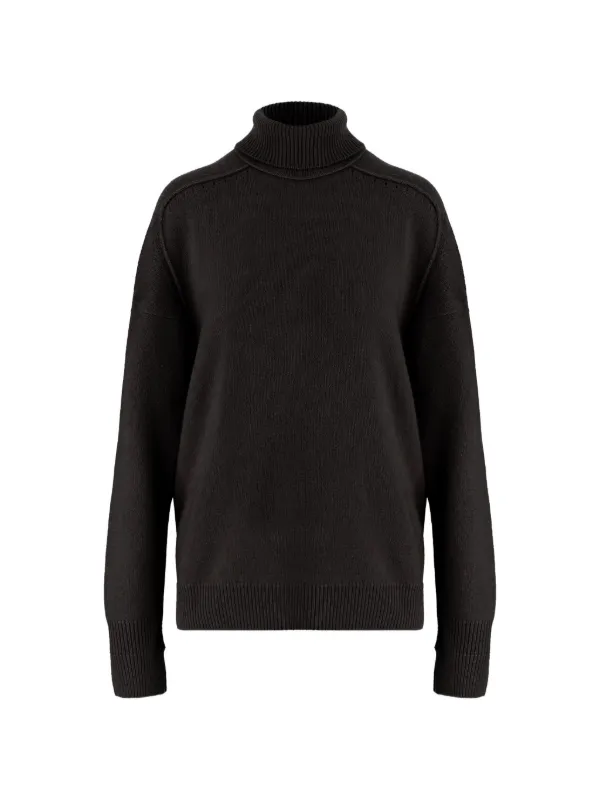 Carven Roll-neck Cashmere Sweater in Brown