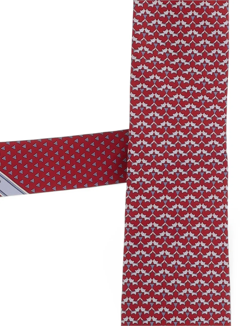 Ferragamo Stropdas met geometrische print Rood