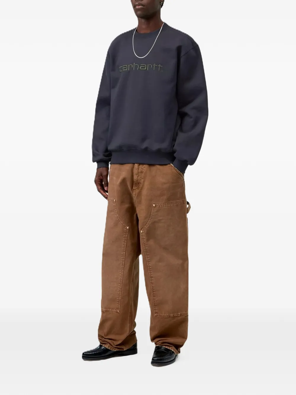 Carhartt WIP Trui met geborduurd logo en ronde hals Blauw