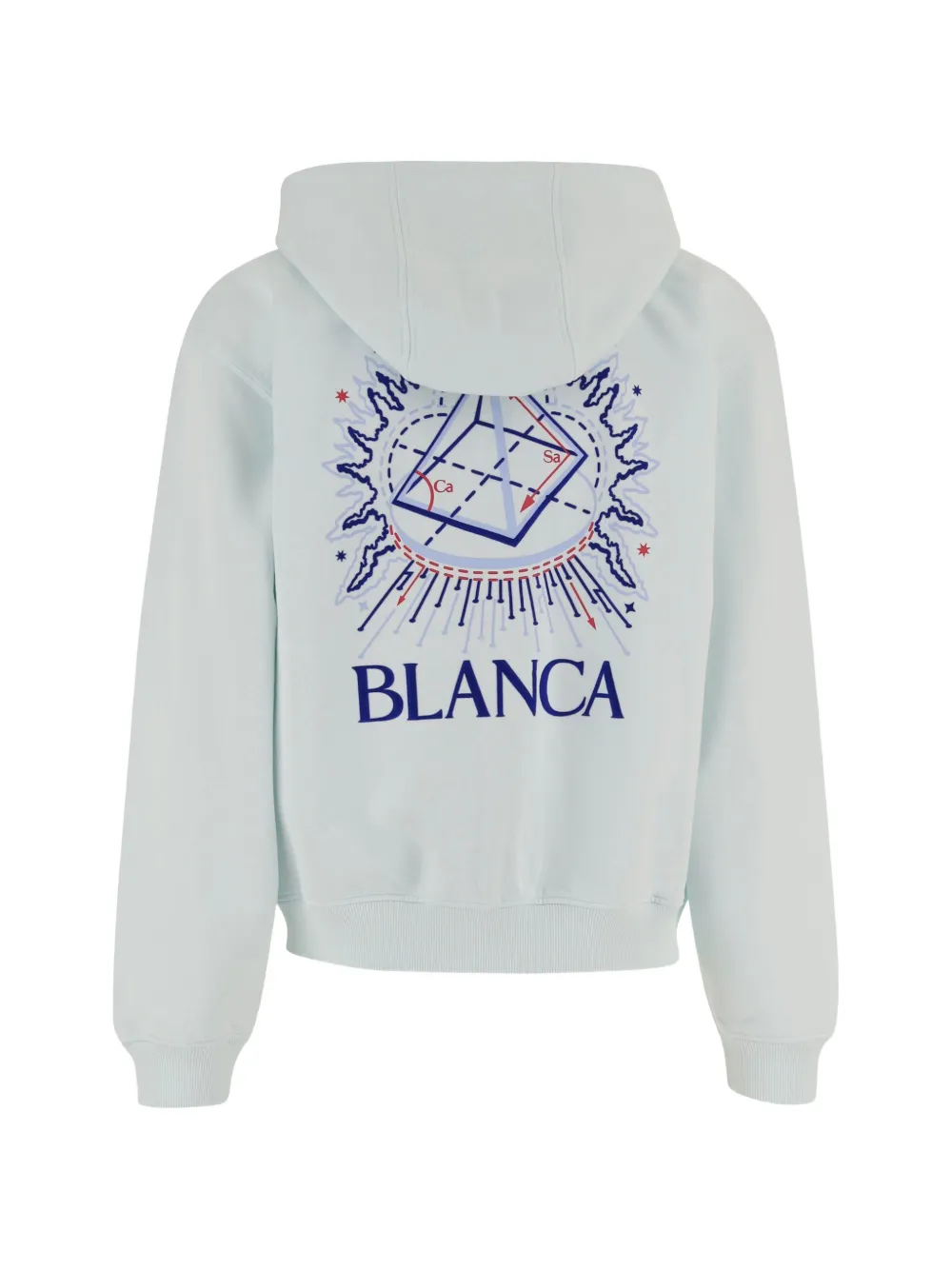 Casablanca Celestial Pyramid hoodie met rits Blauw