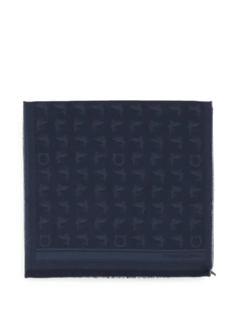 Ferragamo shark print jacquard scarf