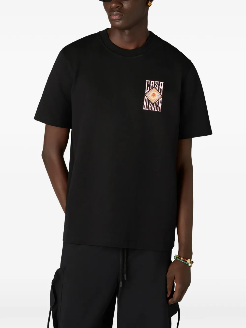 Casablanca Hermons T-shirt met Mirage-print Zwart