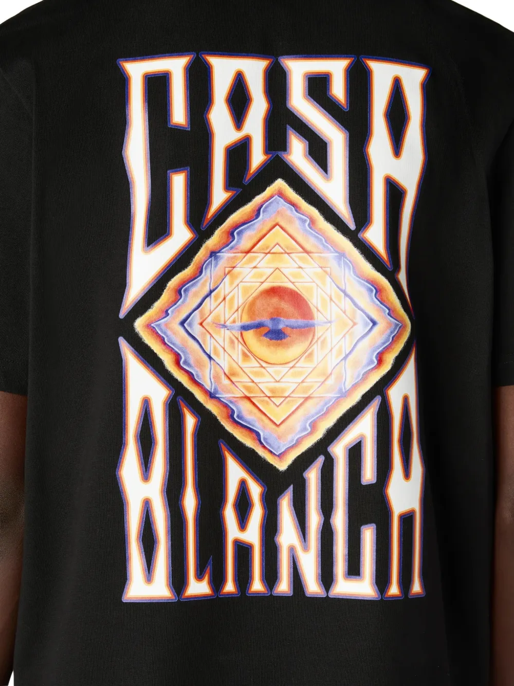 Casablanca Hermons T-shirt met Mirage-print Zwart