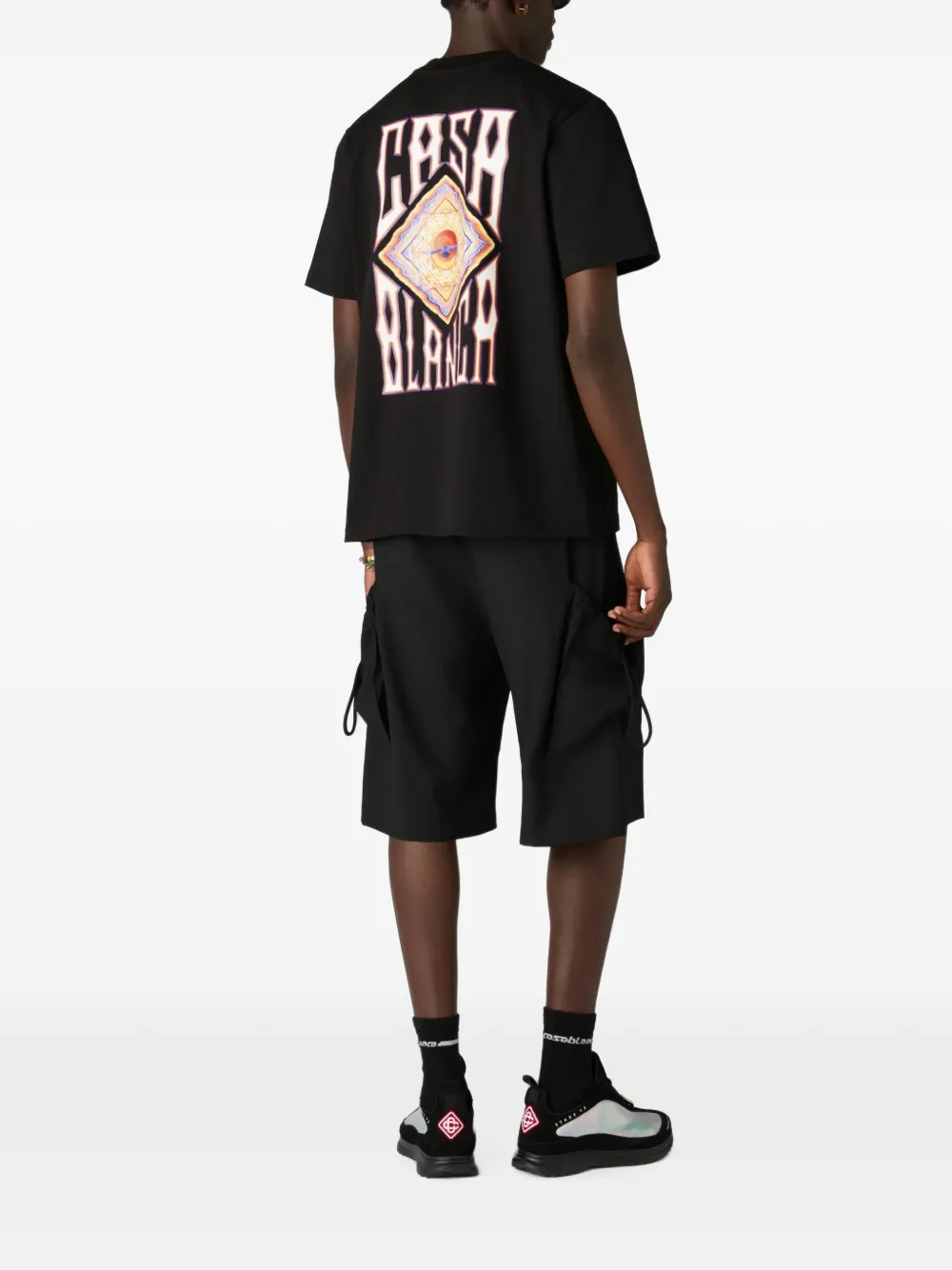 Casablanca Hermons T-shirt met Mirage-print Zwart