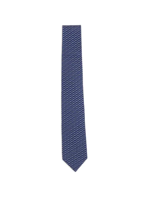 Ferragamo corbata de seda con estampado geométrico