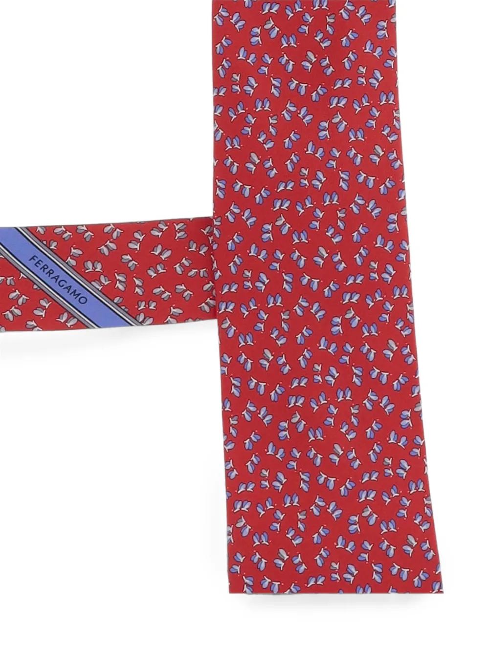 Ferragamo Stropdas met print Rood