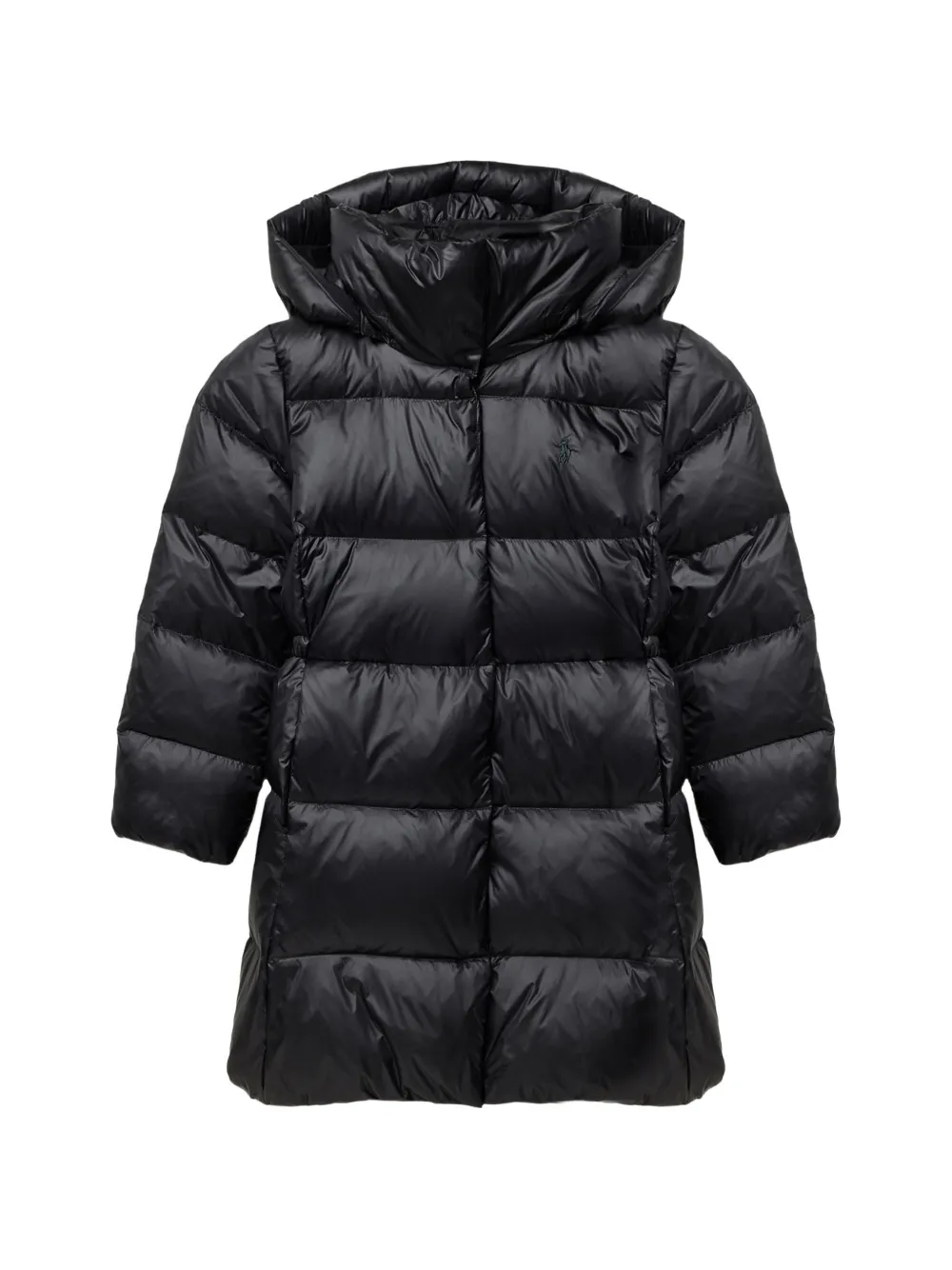 POLO RALPH LAUREN KIDS quilted-pattern hooded coat - Nero