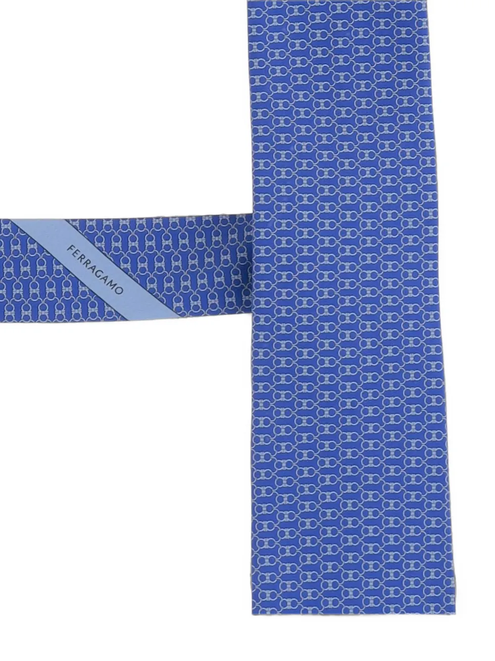 Ferragamo Gancini stropdas met geometrische print Blauw