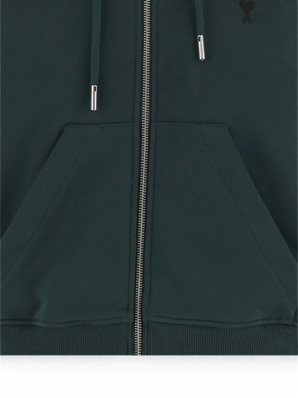 AMI Paris Hoodie met rits en logo Groen