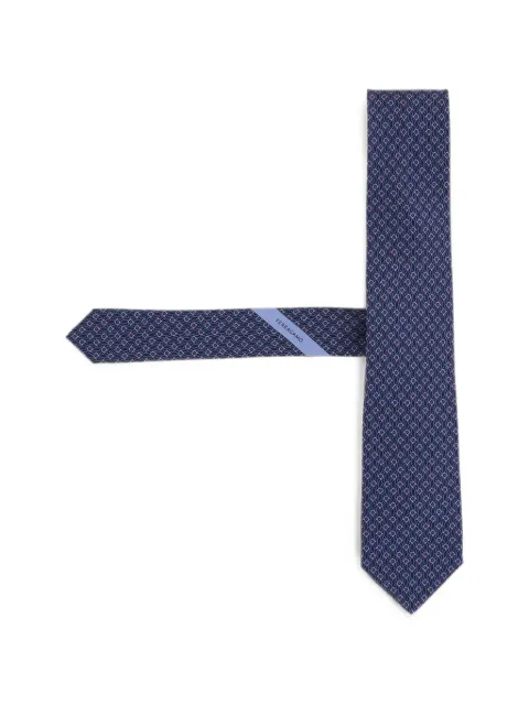 Ferragamo Tetris print silk tie
