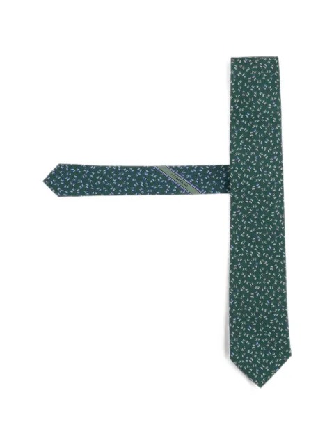 Ferragamo floral-print silk tie
