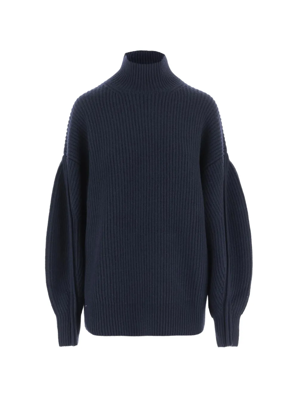 Carven ribbed-knit high-neck sweater - Blau