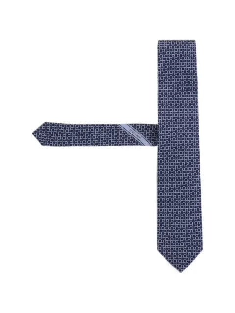 Ferragamo Gancini-pattern silk tie