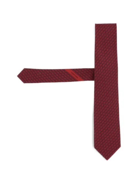 Ferragamo Gancini-pattern silk tie