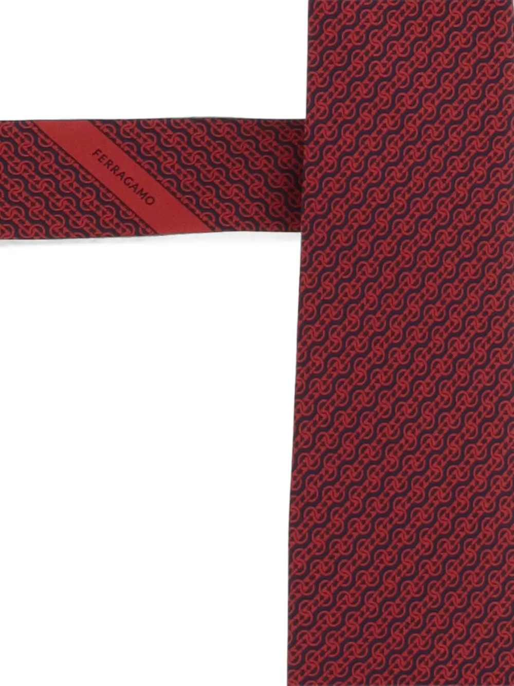 Ferragamo Zijden stropdas met Gancini-patroon Paars