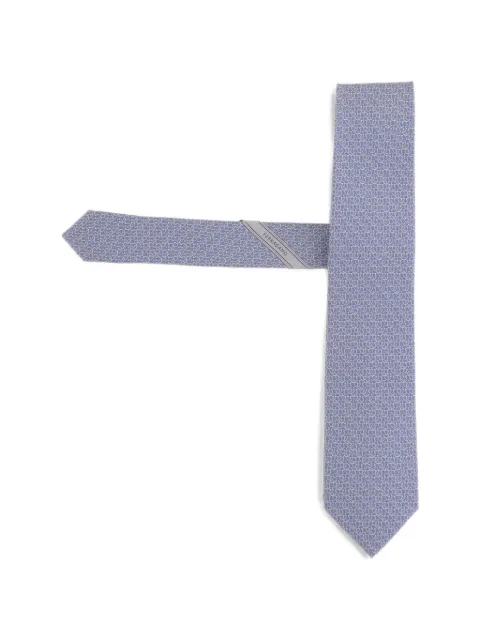 Ferragamo Gancini-print silk tie