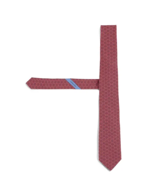 Ferragamo corbata de seda con motivo Gancini