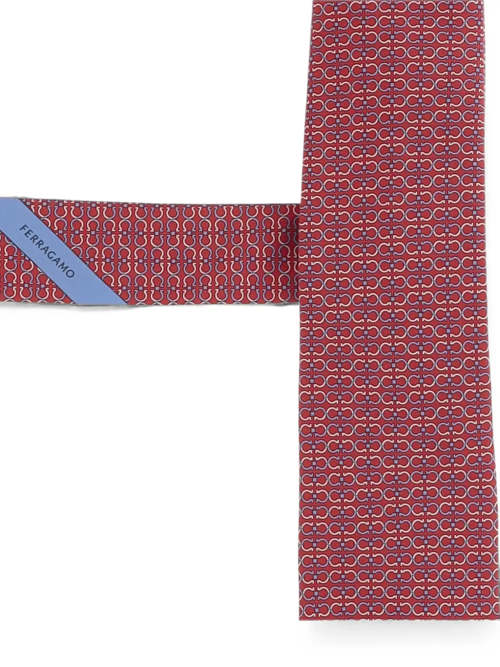 Ferragamo Zijden stropdas met Gancini-patroon Rood
