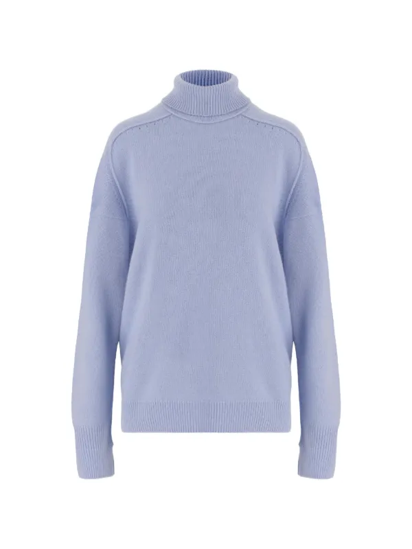 Carven Cashmere Roll-neck Sweater in Blue