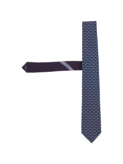 Ferragamo geometric-pattern silk tie