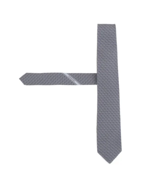 Ferragamo Gancini-pattern silk tie