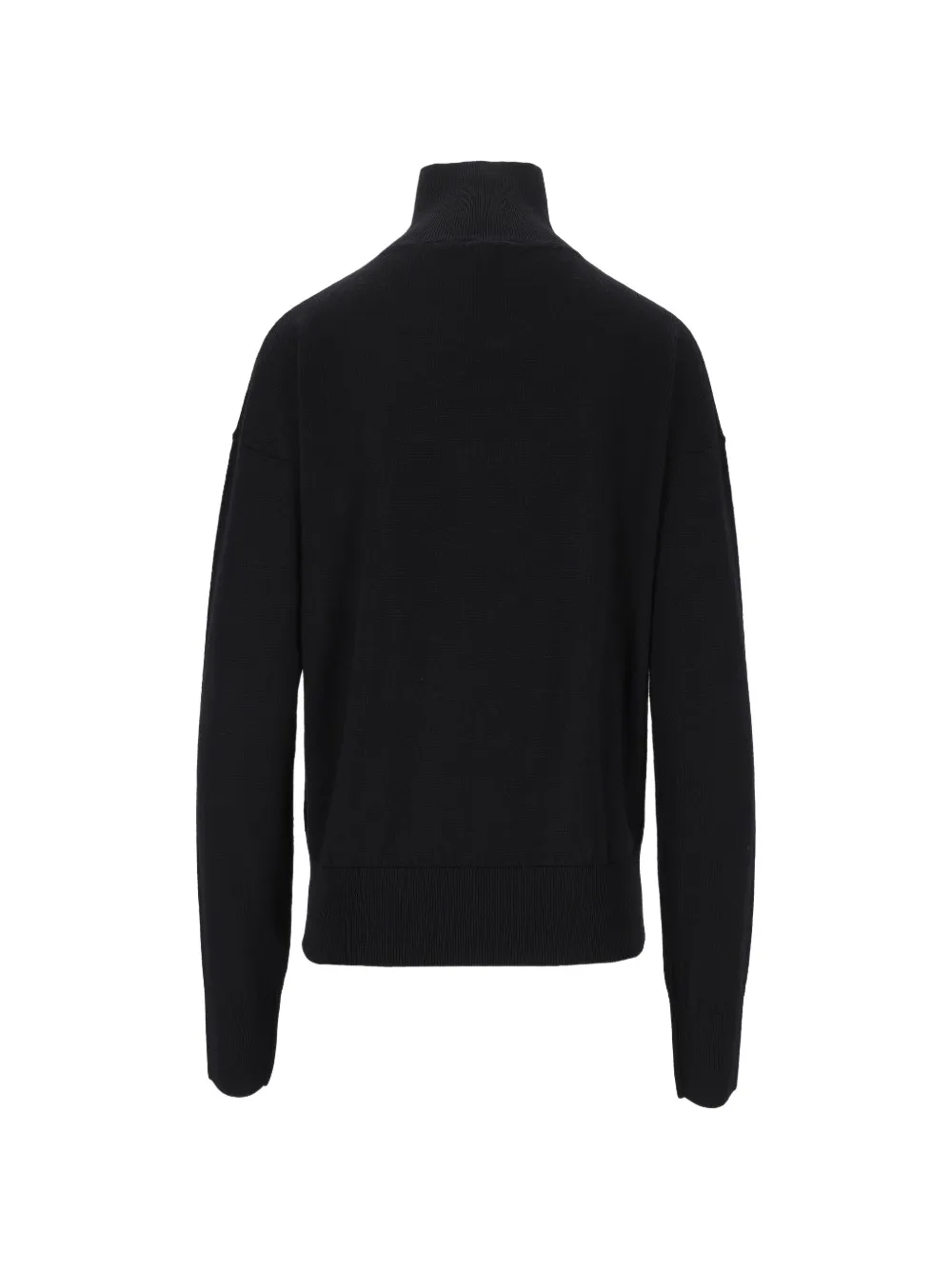 Barena Button-up trui met hoge hals Zwart